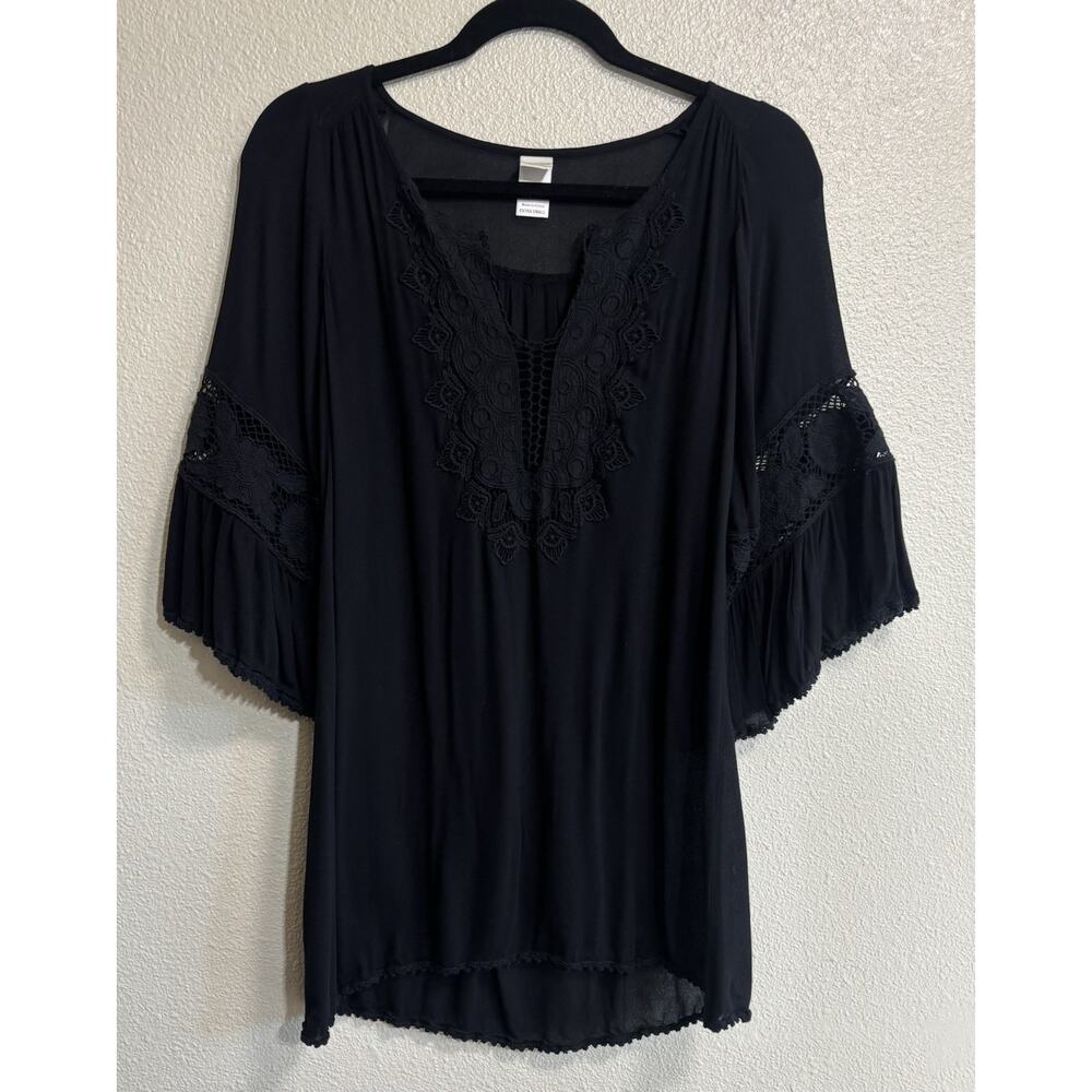 L Space Swim Cover up Tunic Black Summer Vacation Resort Wear Women’s Size XS